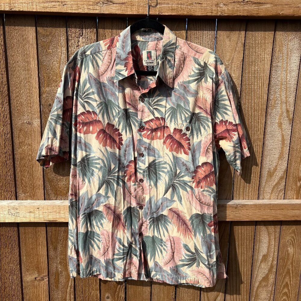 Vintage Tori Richard Aloha Shirt Men's Large Tropical Hawaiian Vacation USA